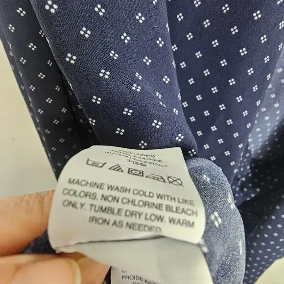 J. Crew Womens Foulard Floral Wrap Top Size L Classic Preppy Drapey Old Money - Picture 9 of 10